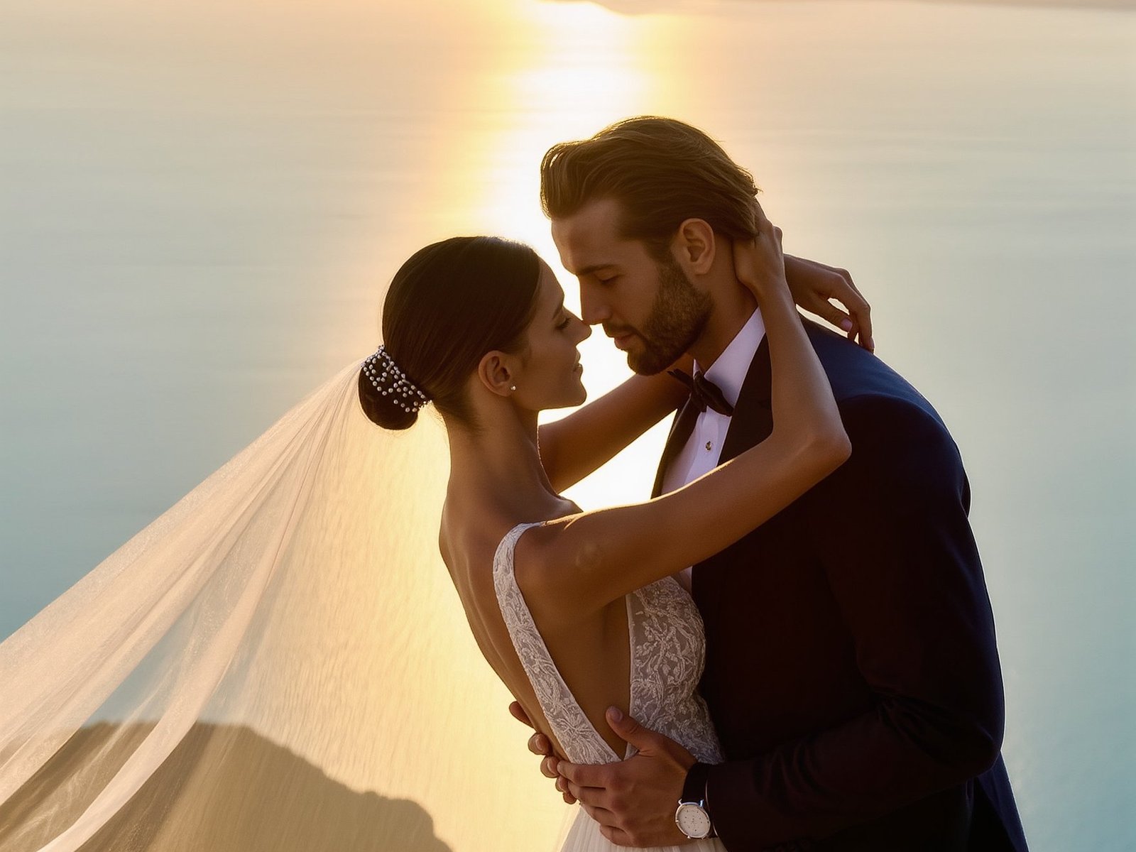 Ultra-luxury wedding experience at golden hour